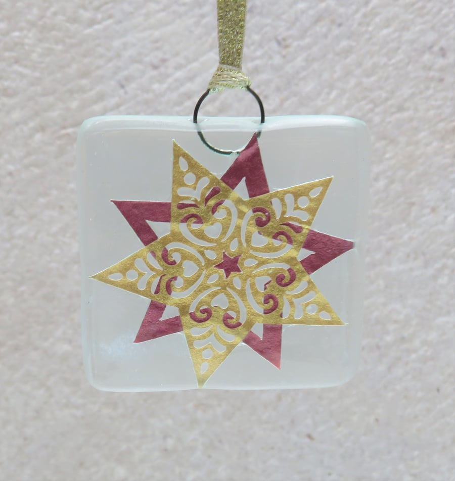 Fused Glass Star Decoration