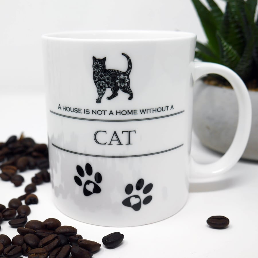 Cat, Cat Mug, Cat Lover, Cat Gift, Coffee Mug, Bone China, Birthday, Christmas, 