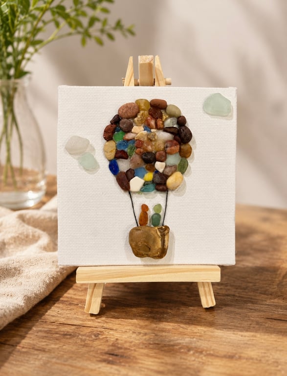 Seaglass and pebble hot air balloon ride