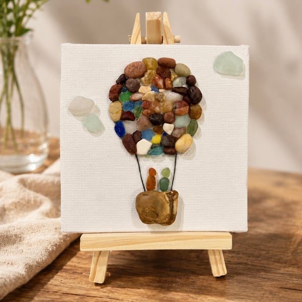 Seaglass and pebble hot air balloon ride
