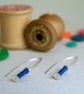 Silver Bobbin Earrings - Sewing Gift, Cotton Anniversary Gift, Seamstress Gift  - Image 5