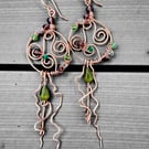 Statement Copper Earrings - 7th Wedding Anniversary, Gift for her