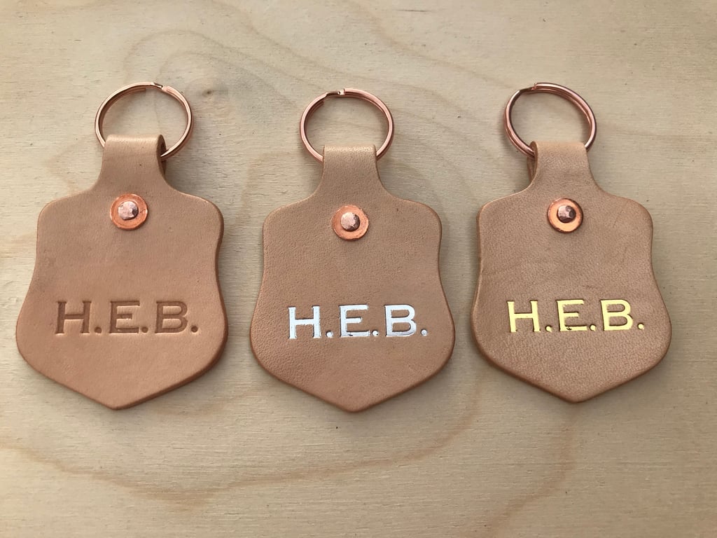 "The Wardown" Natural Veg-Tan Leather Key Fob 