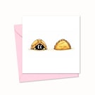 Funny Tortoise Greeting Card: Pasty Pal Pencil Illustration (227)