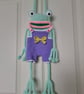Handmade Crochet Frog Phone Bag, Cute  Crossbody Phone Holder - Image 4