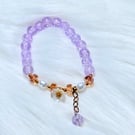 Purple beaded bracelet