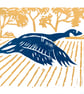 Flying Goose, Goose Lino Print, bird print - Image 2