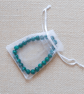 Ladies Green Malachite Elastic Bead Bracelet - Image 2
