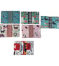 Card wallet in cat and dog print, cotton credit card pouch, fabric pets gift car - Image 2
