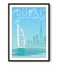 Dubai Travel Poster, United Arab Emirates Poster, Colourful Print, Unique Wall A