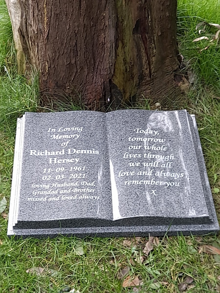  Grey Granite Open Book Bible Memorial Grave Plaque Cemetery stone  HeadStone