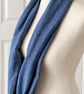 Denim Blue with Gold Speckles Infinity Scarf, 100% cotton  - Image 3