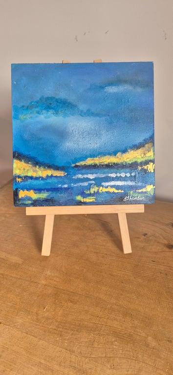 Original hand painted acrylic artwork on wood panel