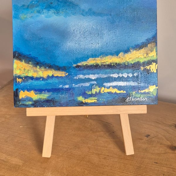 Original hand painted acrylic artwork on wood panel