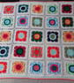 Bright Flowers Crochet Throw - Image 1