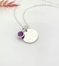 New Baby Mum Pendant Name Dob date of Birth Weight Birthstone Necklace - Image 4