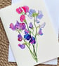 Sweet as Peas card by Ginny Boom, blank inside.  - Image 1