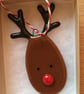 Fused Glass Rudolph Christmas Tree Decoration - Image 2