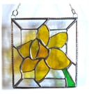 Daffodil Stained Glass Framed Suncatcher Spring Flower