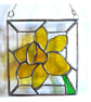 Daffodil Stained Glass Framed Suncatcher Spring Flower