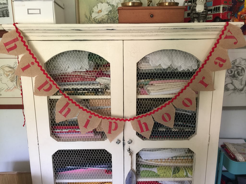 A "hip, hip hooray" bunting!