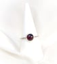 Sterling silver stacking ring with garnet - Image 2