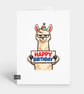 Funny Grumpy Birthday Card For Him Or Her - Grumpy Llama