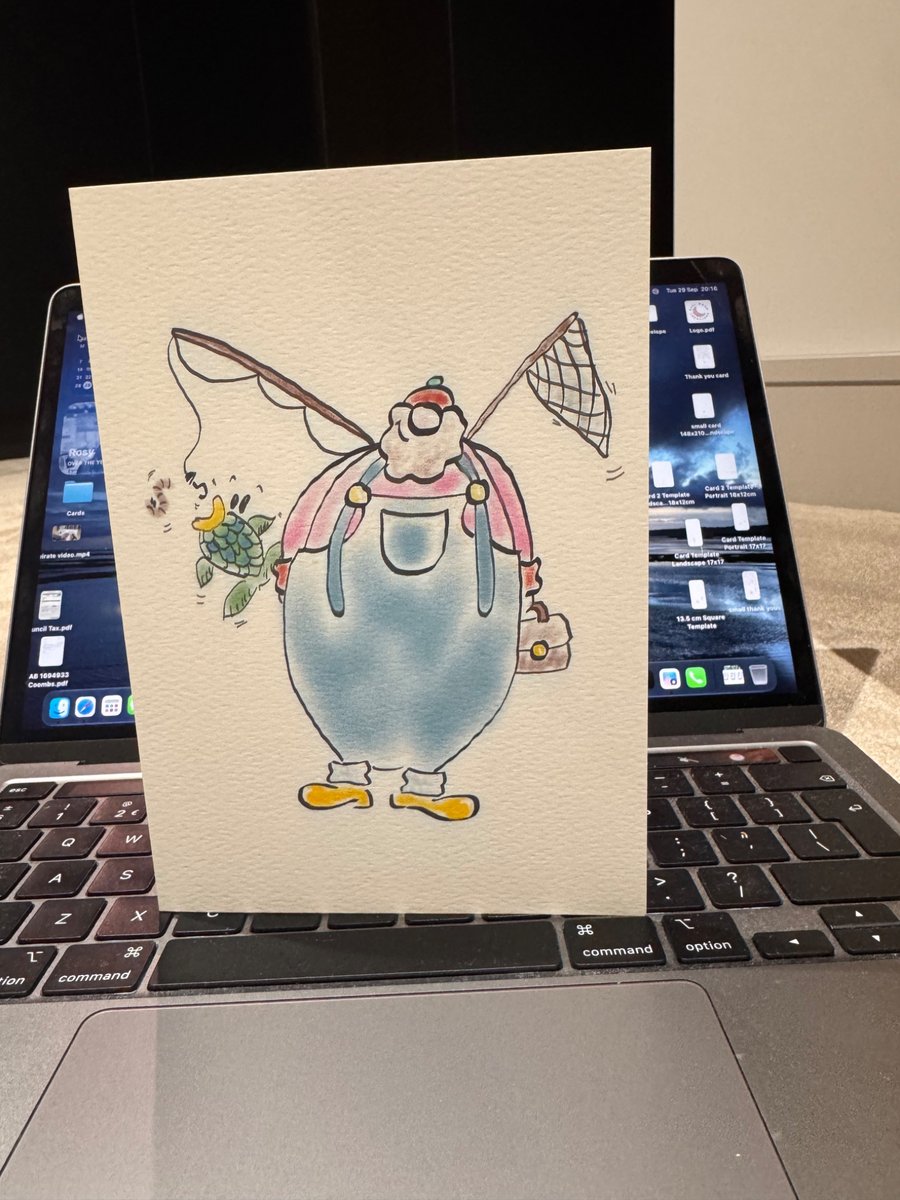 Image of Cartoon Fisherman Card