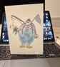Cartoon Fisherman Card - Image 1