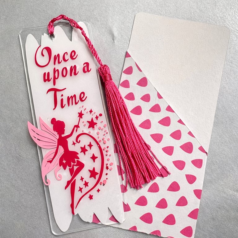Once Upon a Time Fairy Bookmark – Pink Acrylic Reading Gift