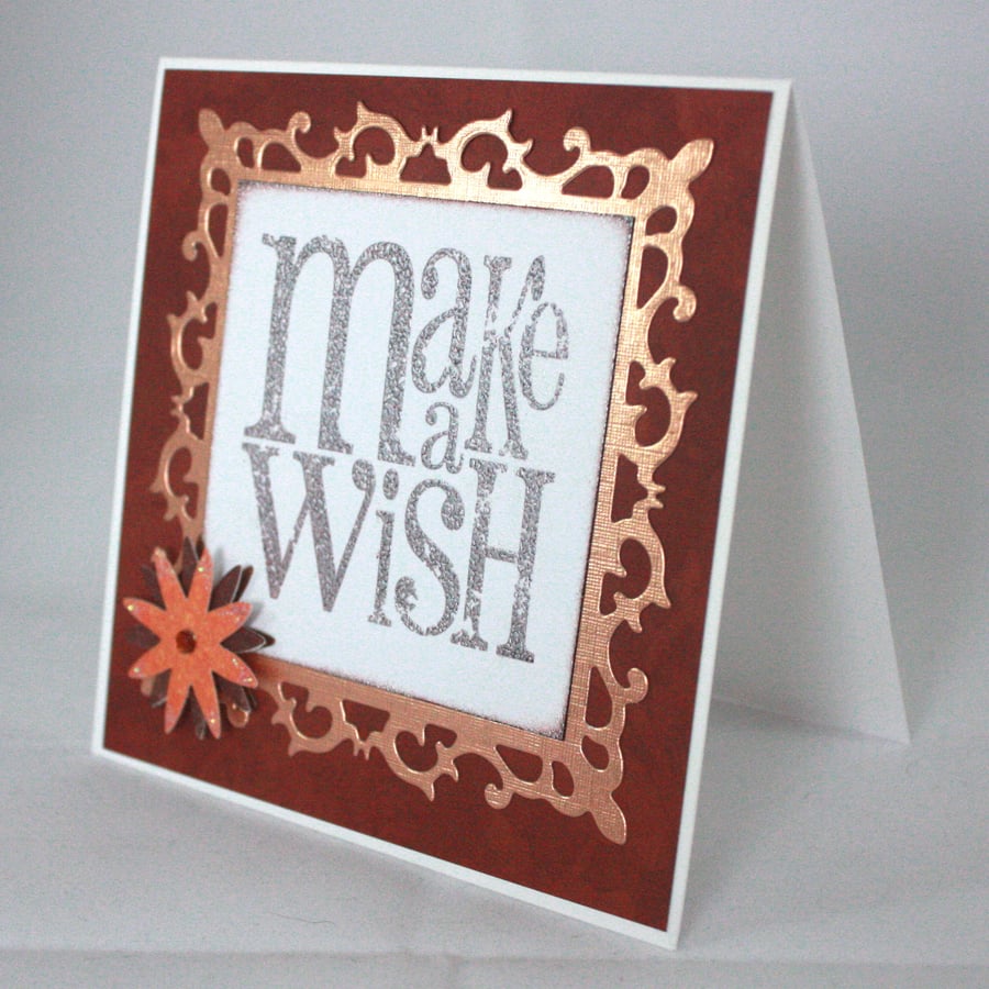 Seconds Sunday - Handmade birthday card - Make a Wish