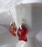 Sterling Silver and Swarovski Crystal Fish Earrings (with solid bail) - Image 4