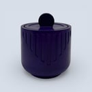 Midnight Violet Round Jewellery Box with Lid Handmade Keepsake Pot Gift