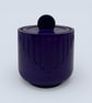 Midnight Violet Round Jewellery Box with Lid Handmade Keepsake Pot Gift