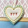 Small Ceramic heart decoration Swear words 