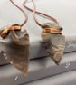 Raw Mookaite Jasper Arrowhead Pendant on Leather Cord Unisex - Image 2