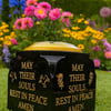 Personalised Grave Marker Grave Stone  Grave Rosebowl Cemetery Stone Marker 