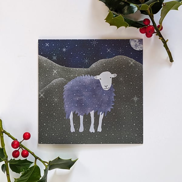 Herdwick Sheep Blank Greetings Card - Christmas Card - Free Postage