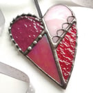 Stained Glass Heart - Red