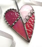 Stained Glass Heart - Red