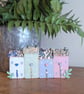 Handmade Row of Tiny Oak Cottages