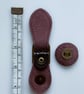 Dark Brown Buckle Clasp & Strap Hardware Kit for Making a Felt Bag on a Ball - Image 3
