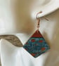 Geometric wood earrings - Image 2