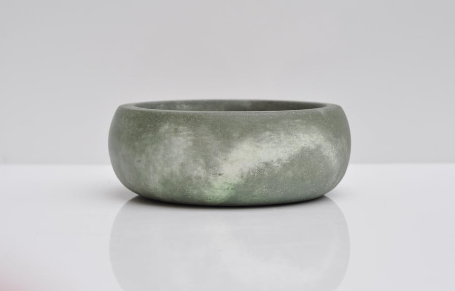 Jewellery Trinket Dish Little Concrete Handmade Accessory Bowl Green Cement Jewe