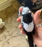 Pied Wagtail  bird hand knit tree decoration  - Image 2