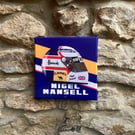 Nigel Mansell F1 Canvas 20cm Wall Decor Art 1992 Helmet Williams FW14B F1 Gift