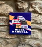 Nigel Mansell F1 Canvas 20cm Wall Decor Art 1992 Helmet Williams FW14B F1 Gift