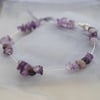 Sale-Amethyst floating bracelet