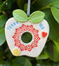 Gift for teacher ceramic Thank You apple decoration - Image 2