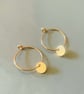 Boho 14K Gold Filled Disc Hoop Earrings  - Image 2